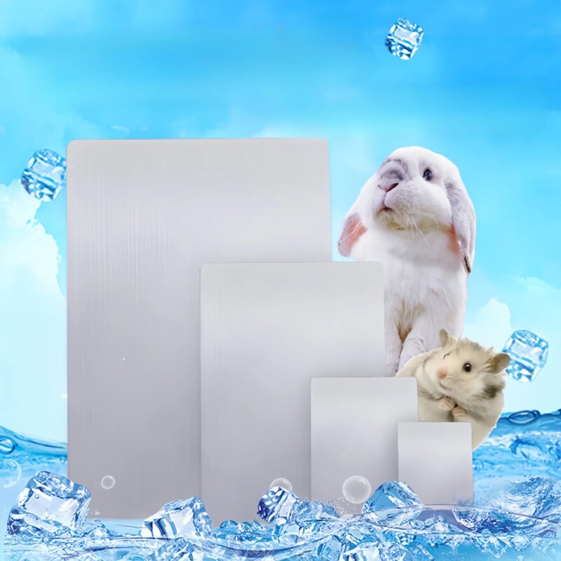 Pet Summer Creative Cooling Aluminum Plate Rabbit Cooling Plate Hamster Totoro Ice Pad Cooling Plate Summer Cooling Supplies