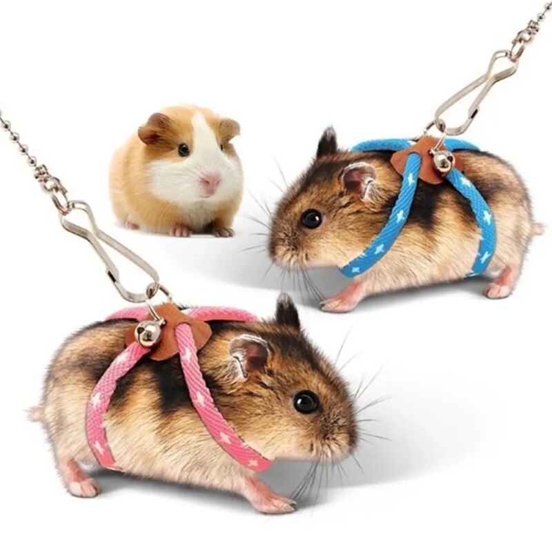 Small Pet Adjustable Soft Harness Bird Parrot Mouse Hamster Ferrets Rat Pig Leash Traction Rope Guinea Pig Accessories Drop ship